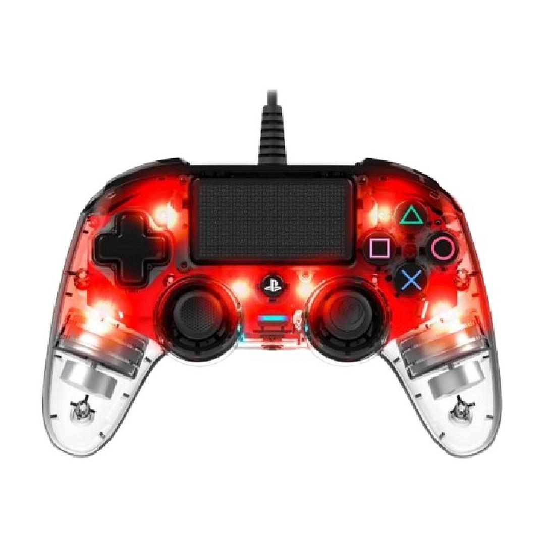 Bigben Nacon PS4 Wired Compact Controller - Clear Red
