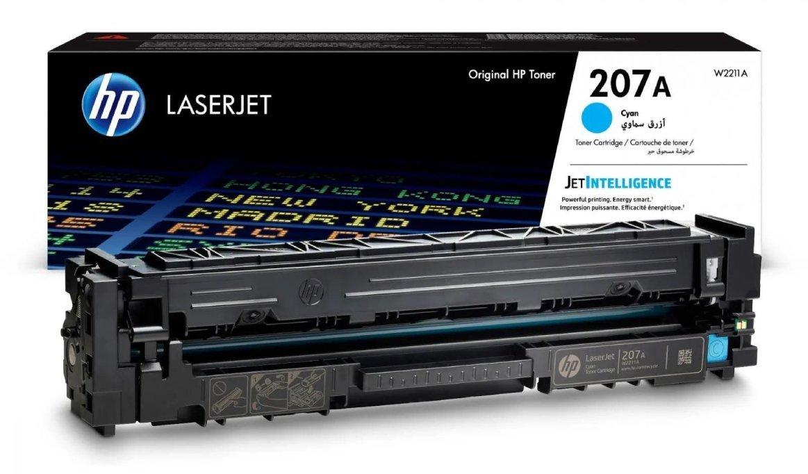 

Hp w2211a 207a original laserjet toner cartridge - cyan