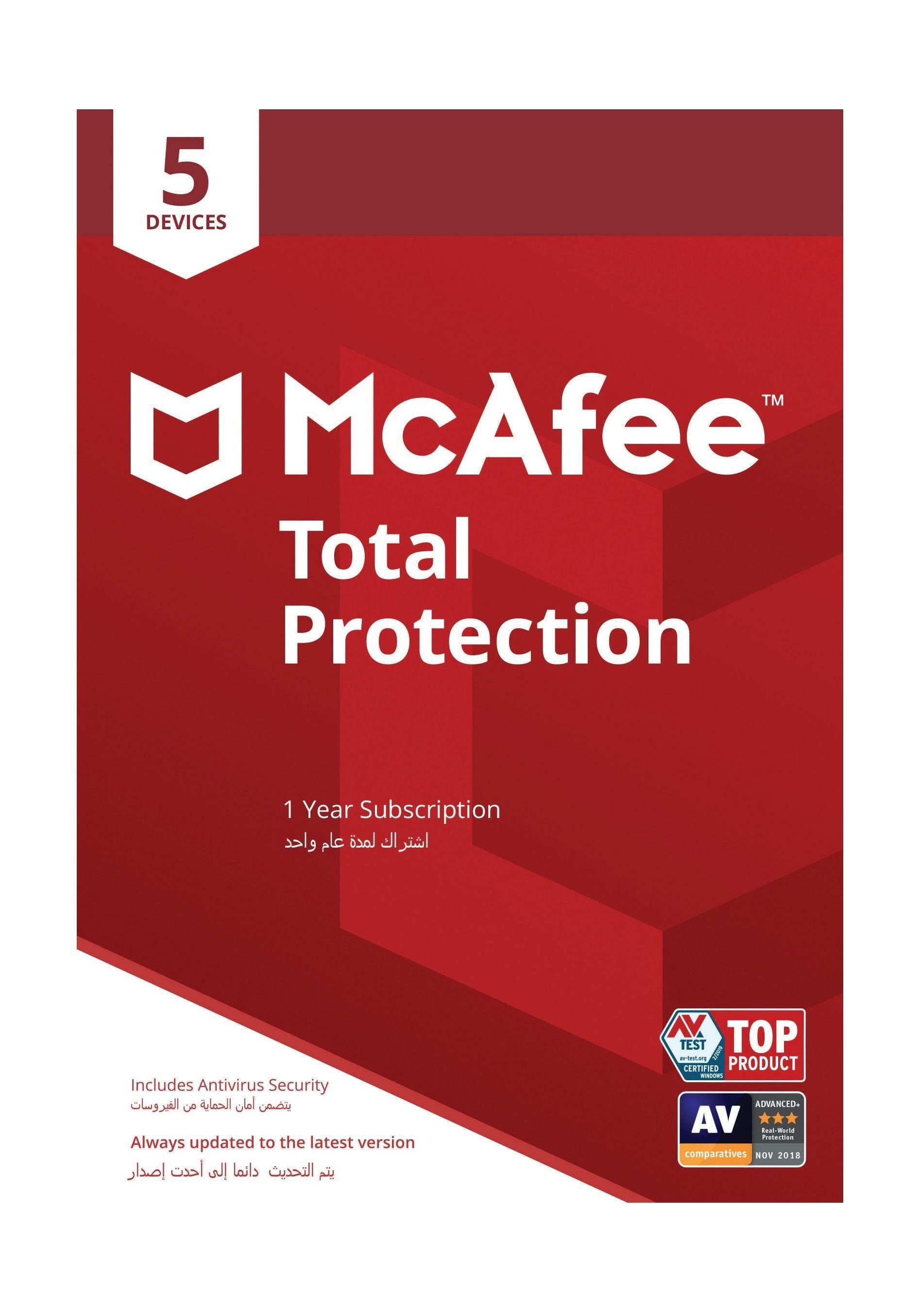 

Mcafee total protection 2019 - 5 devices