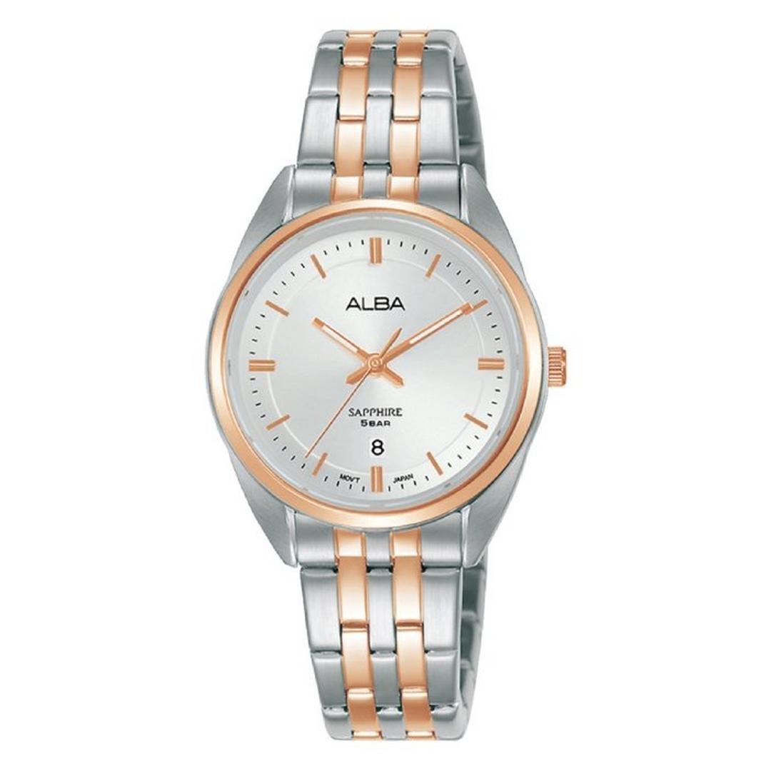 ساعة ألبا كاجوال معدنية  بحجم 29 ملم وبعرض تناظري للنساء (AH7V46X1)
