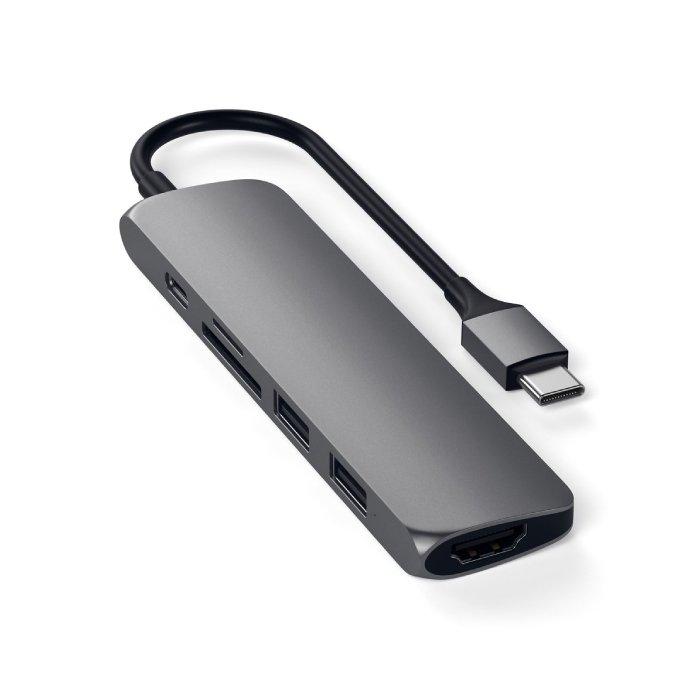 

Satechi slim aluminum type-c multi-port adapter v2 - space grey