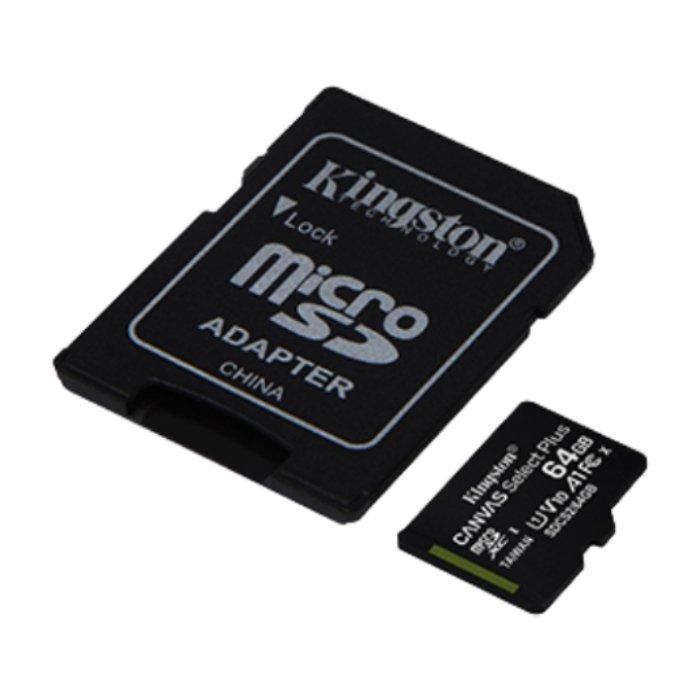 

Kingston canvas select plus 64gb microsdxc card + adapter