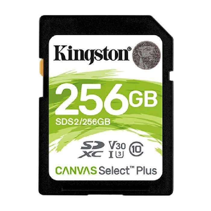 

Kingston canvas select memory card 256gb sdxc uhs-i plus sd card