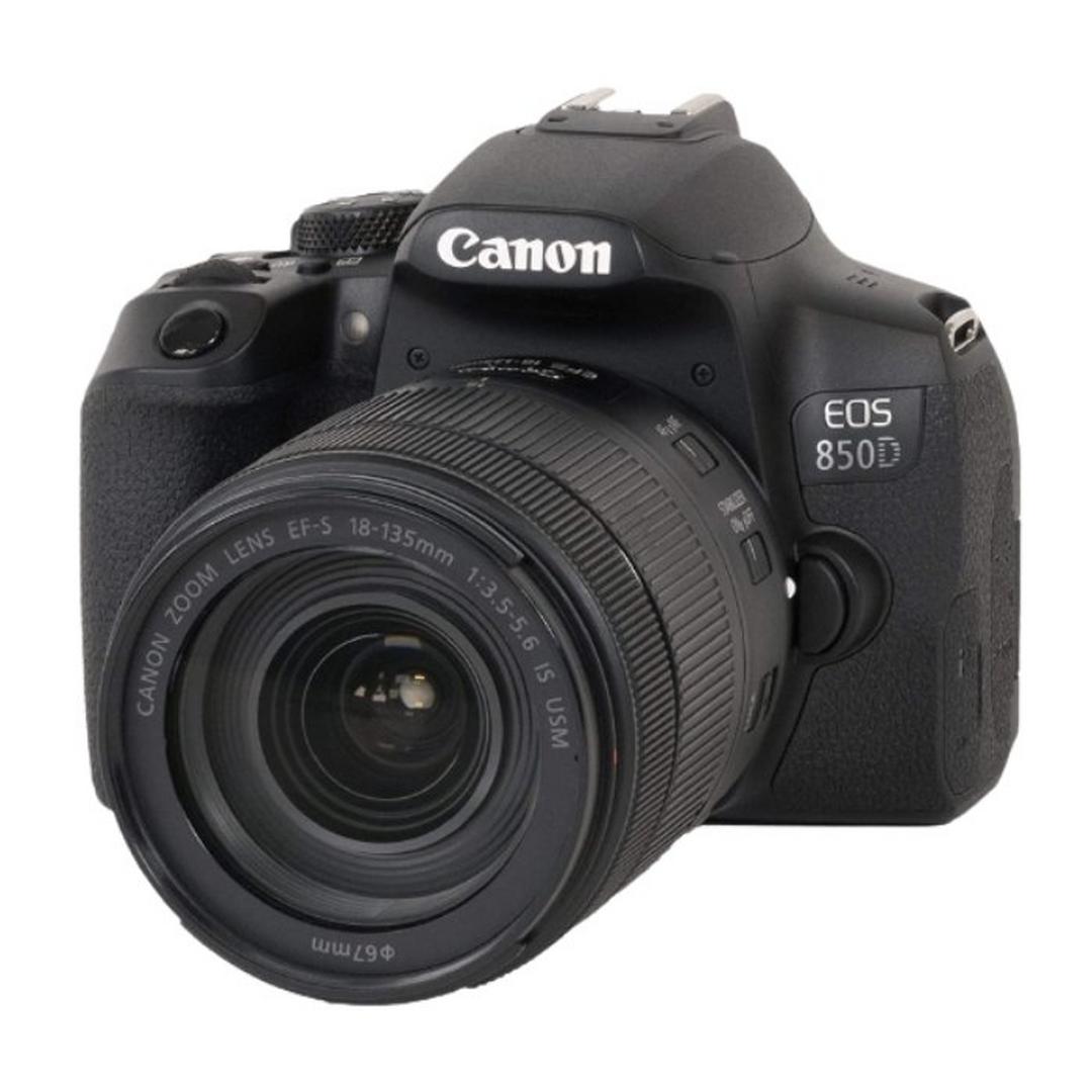 كاميرا كانون EOS 850D  الرقمية بعدسة عاكسة DSLR  + عدسة تثبيت الصور EF-S 18-135 ملم بفتحة f/3.5-5.6