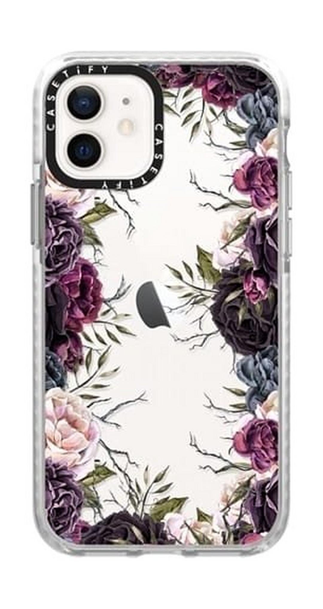 Casetify Purple Flower Garden iPhone 12 Mini Back Case - Clear