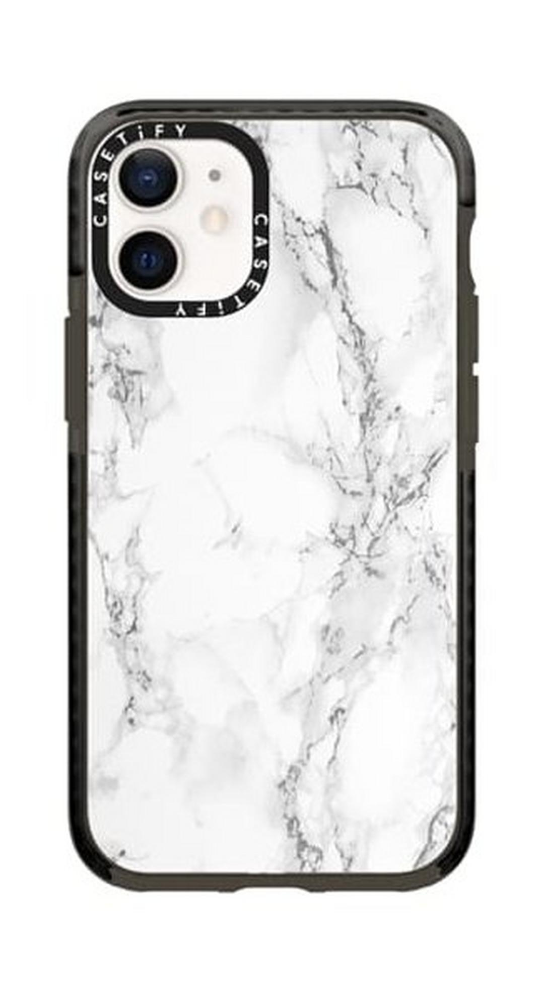 Casetify White Marble iPhone 12 Mini Back Case - White
