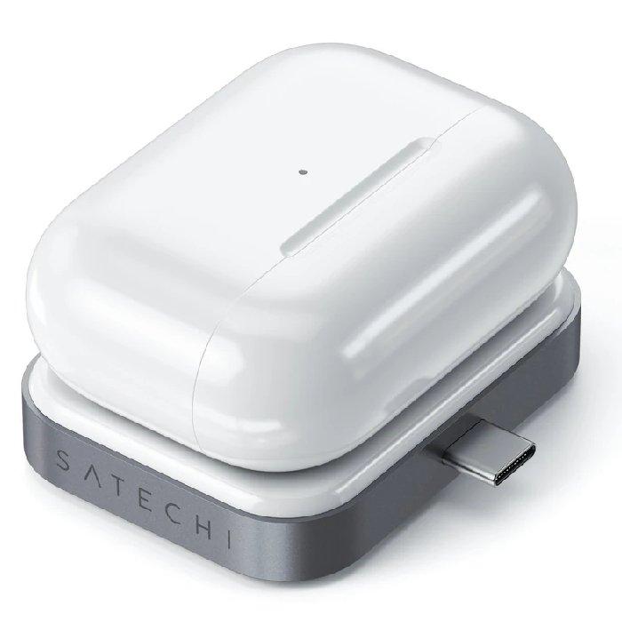 

Satechi usb-c wireless charging dock for airpods - space grey