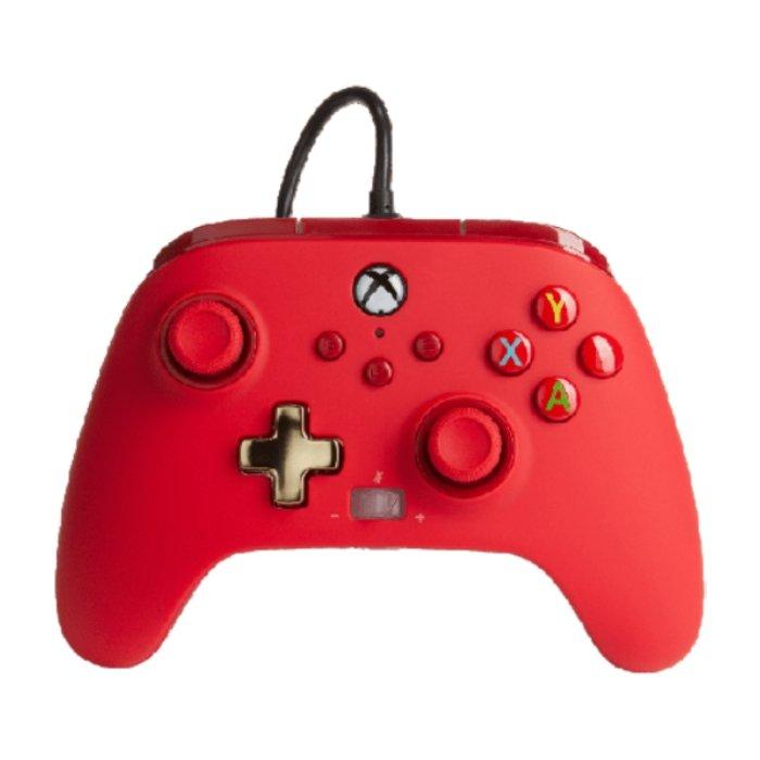 

Powera enhanced xbox series x|s wired controller - bold red