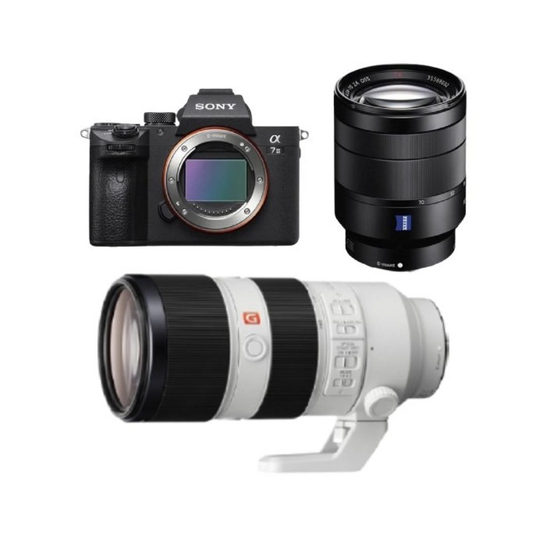 Sony Alpha a7 III Mirrorless Camera + 28-70mm Lens + FE 70-200mm f/2.8 GM OSS E-Mount Lens