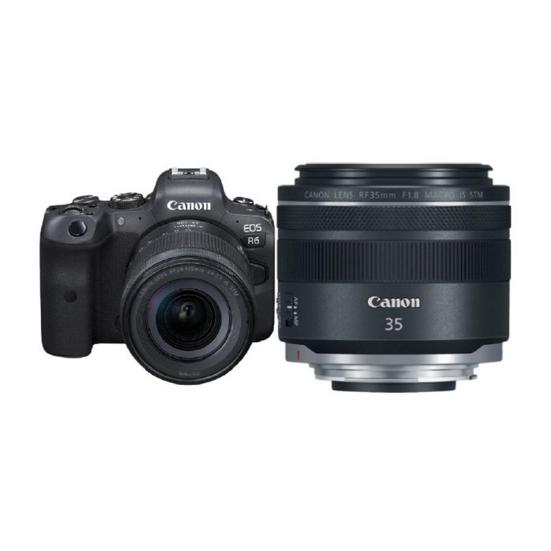 Canon EOS R6 Mirrorless Digital Camera +  RF 35mm f/1.8 IS Macro STM Lens
