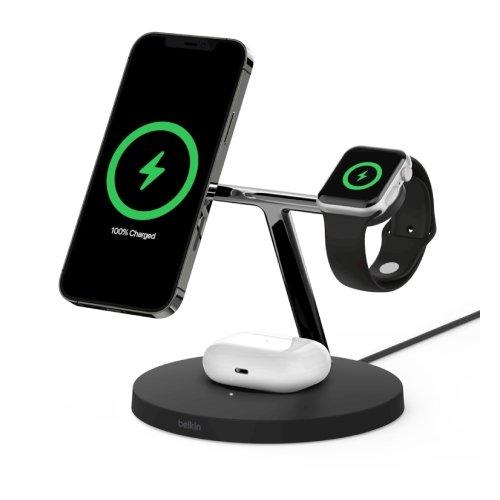 

Belkin magsafe 15w 3-in-1 wireless charger - black