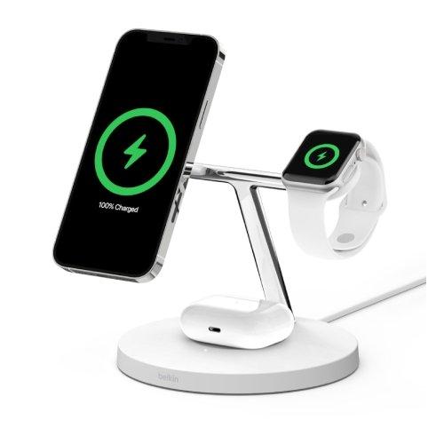 

Belkin magsafe 15w 3-in-1 wireless charger - white