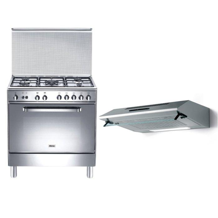 

Wansa 80x50 cm 5-burner floor standing gas cooker (wc18502114x) + lagermania 80cm under...