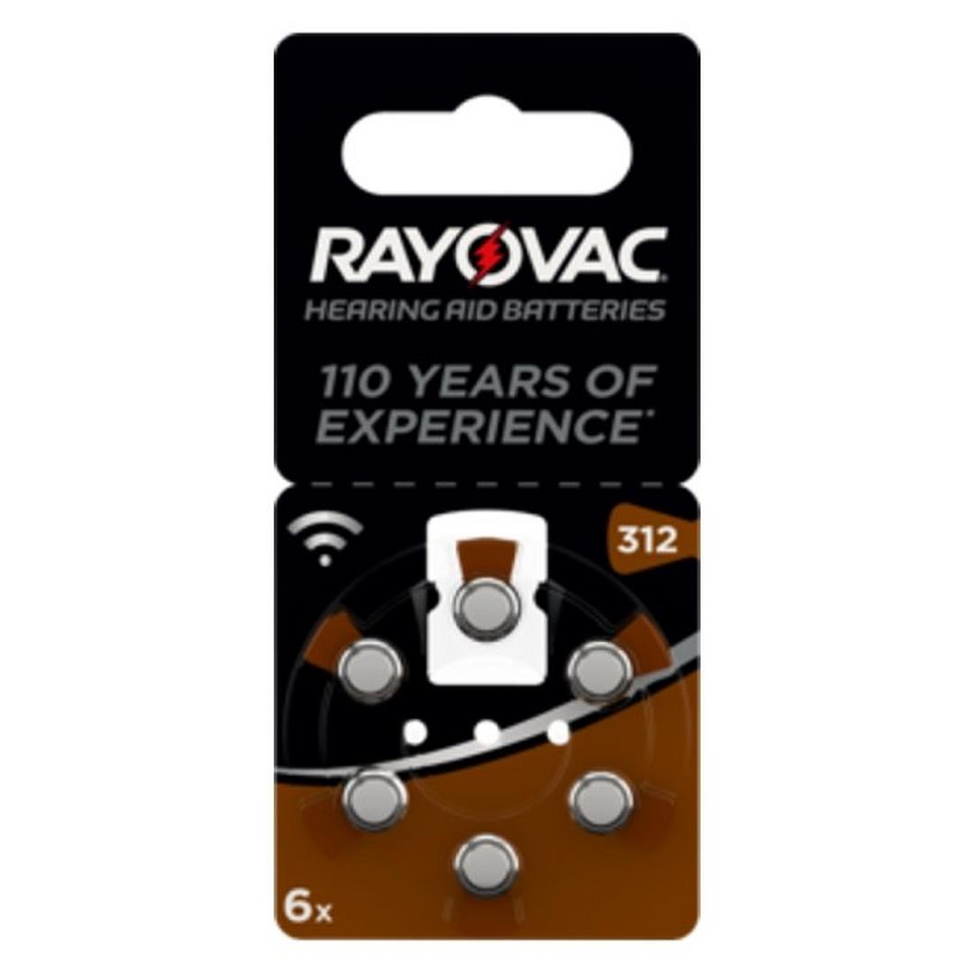 Rayovac Hearing Aid 6 in a blister (Size 312)