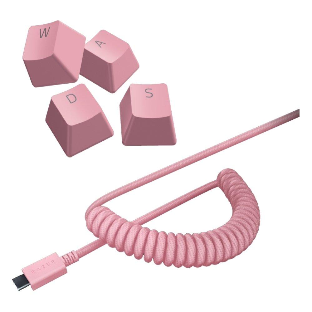 

Razer pbt keycap + coiled cable upgrade set - pink