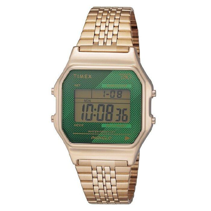 

Timex t80 unisex watch, digital, 34mm, stainless steel strap, tw2v19700 – rose gold