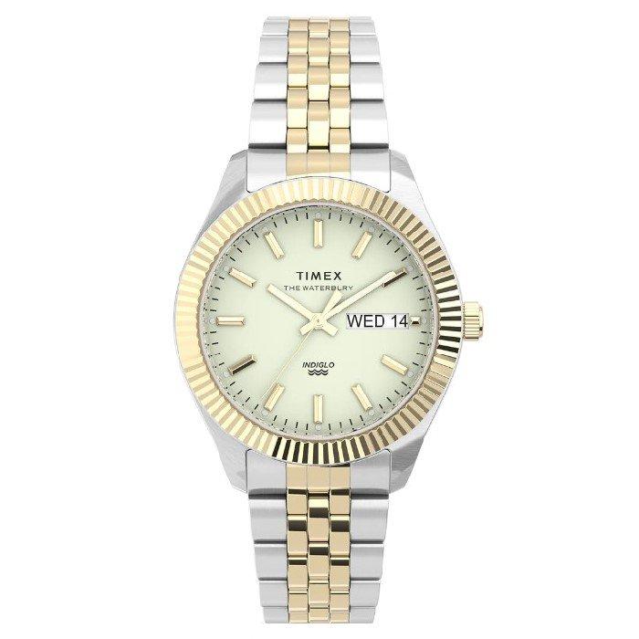 

Timex heritage waterbury ladies watch, analog, 36mm, stainless steel strap, tw2u78600 –...