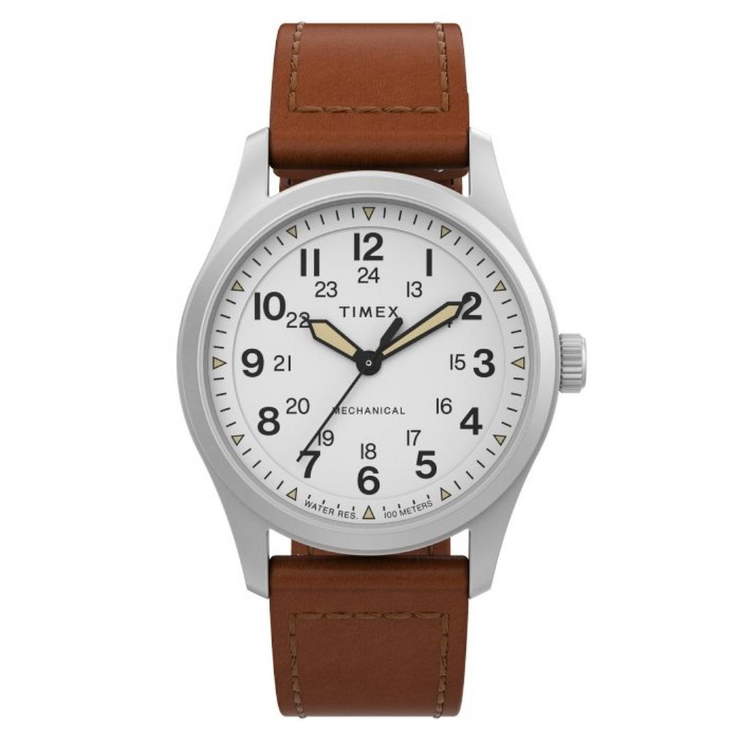 Timex 38mm Mechanical Men's Leather Strap Watch (TW2V00600)