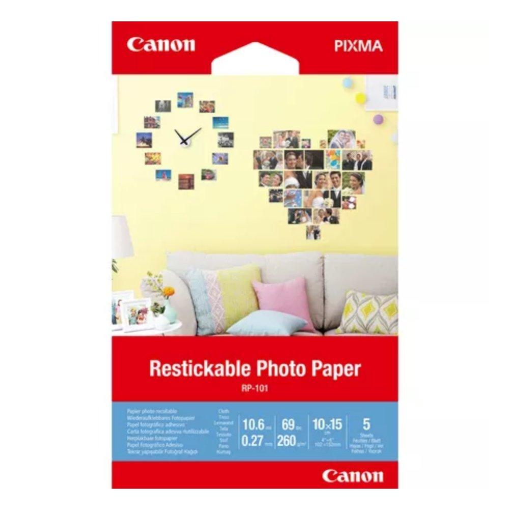 

Canon 4 x 6 restickable photo paper (5 sheets) - rp-101