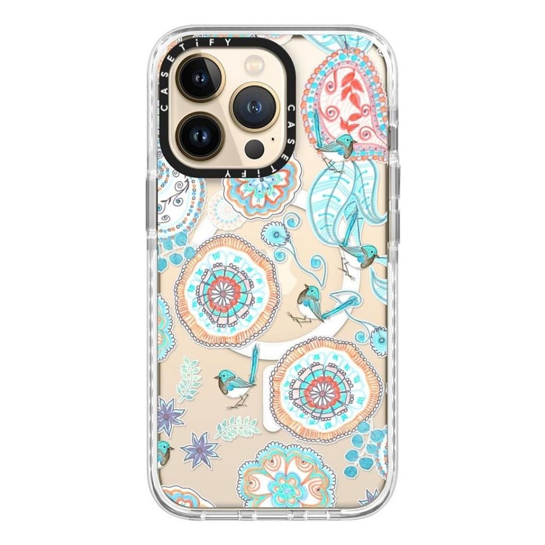 Casetify MagSafe Case for iPhone 13 Pro - Flower & Bird Clear