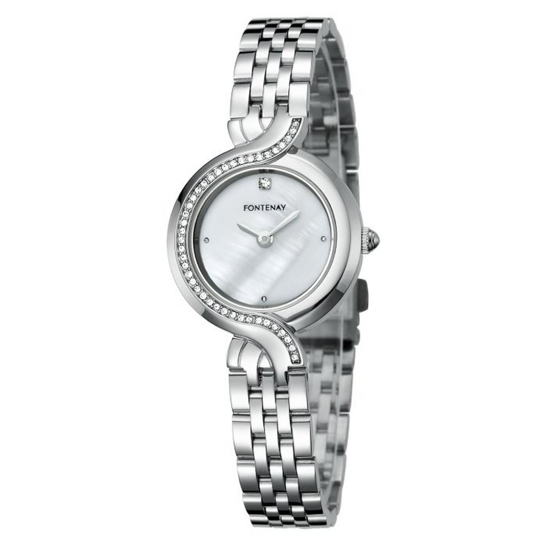 ساعة فونتيناي بحجم 30 ملم بعرض تناظري و حزام معدني للنساء  - 325WAD