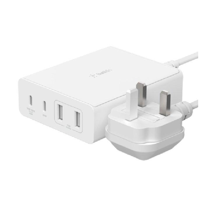 

Belkin 4 port 108 w usb-c wall charger with 2m cord - white