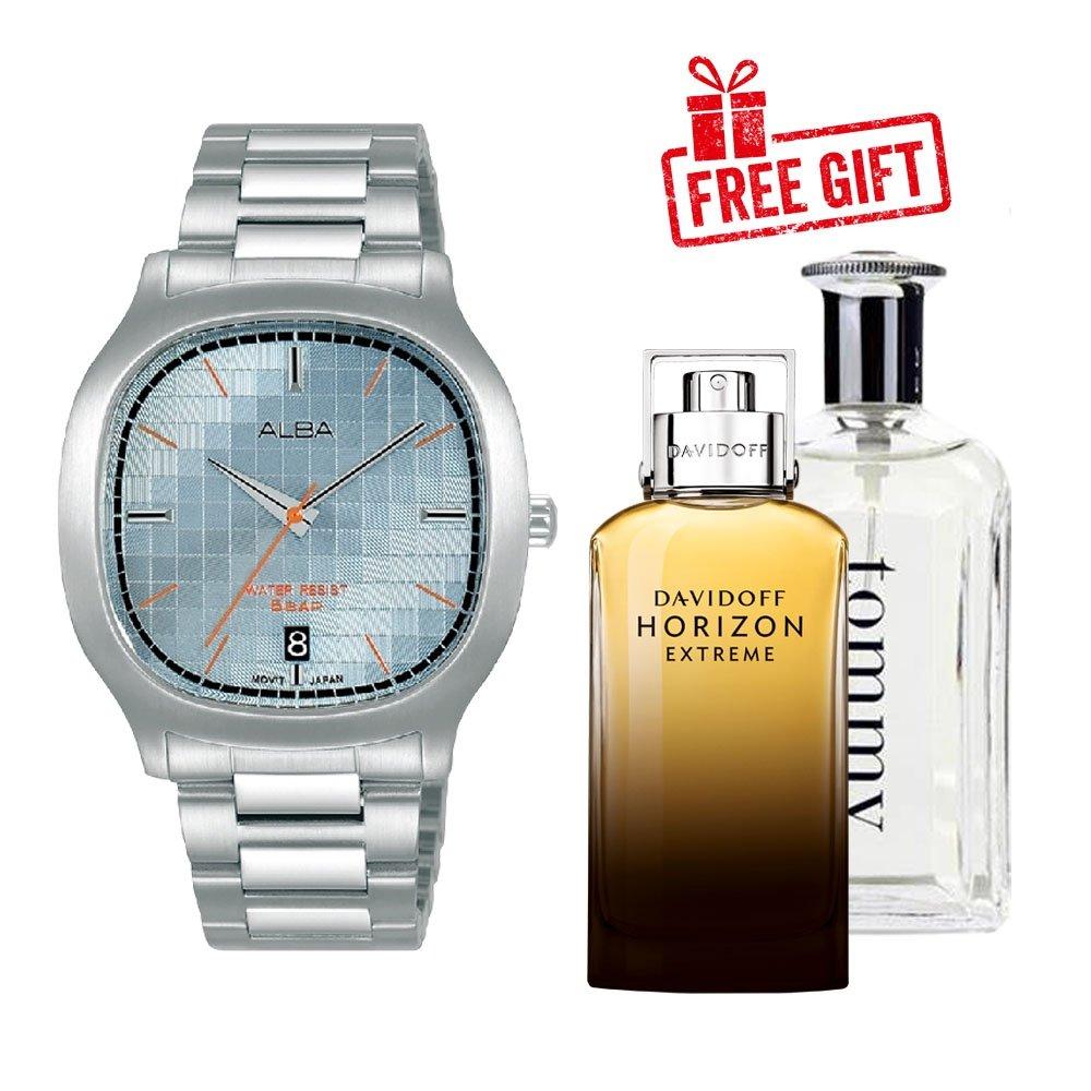 

Alba gent's 37mm fusion analog watch - as9l77x1 + davidoff horizon extreme - eau de par...