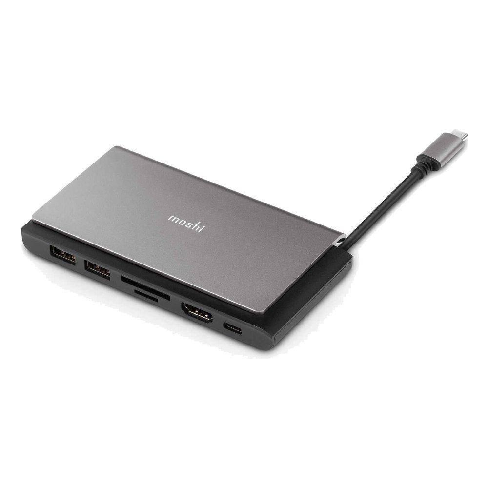 

Moshi symbus mini 7 in 1 portable usb-c hub - space grey