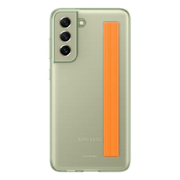 

Samsung galaxy s21 fe clear slim strap cover - olive
