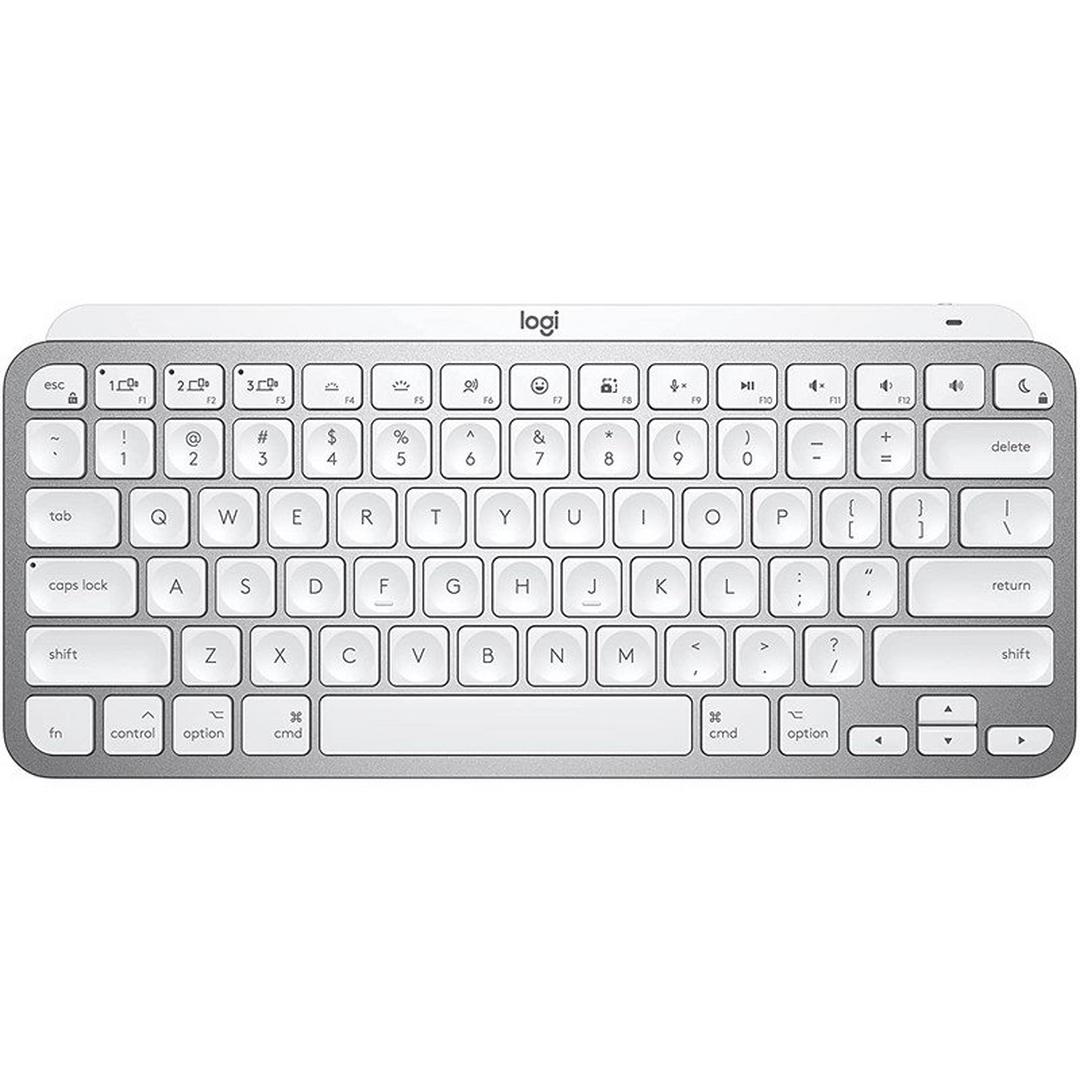 لوحة مفاتيح لوجيتك MX Keys Mini إنجليزية مضيئة لاسلكية لأجهزة Mac - فضي