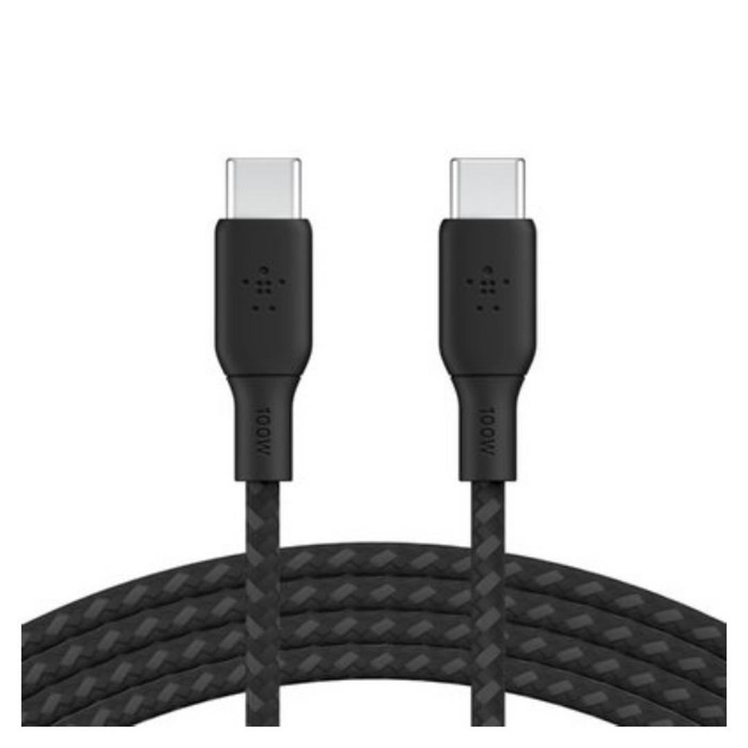 Belkin 100W Braided USB-C to C 3m Cable - Black