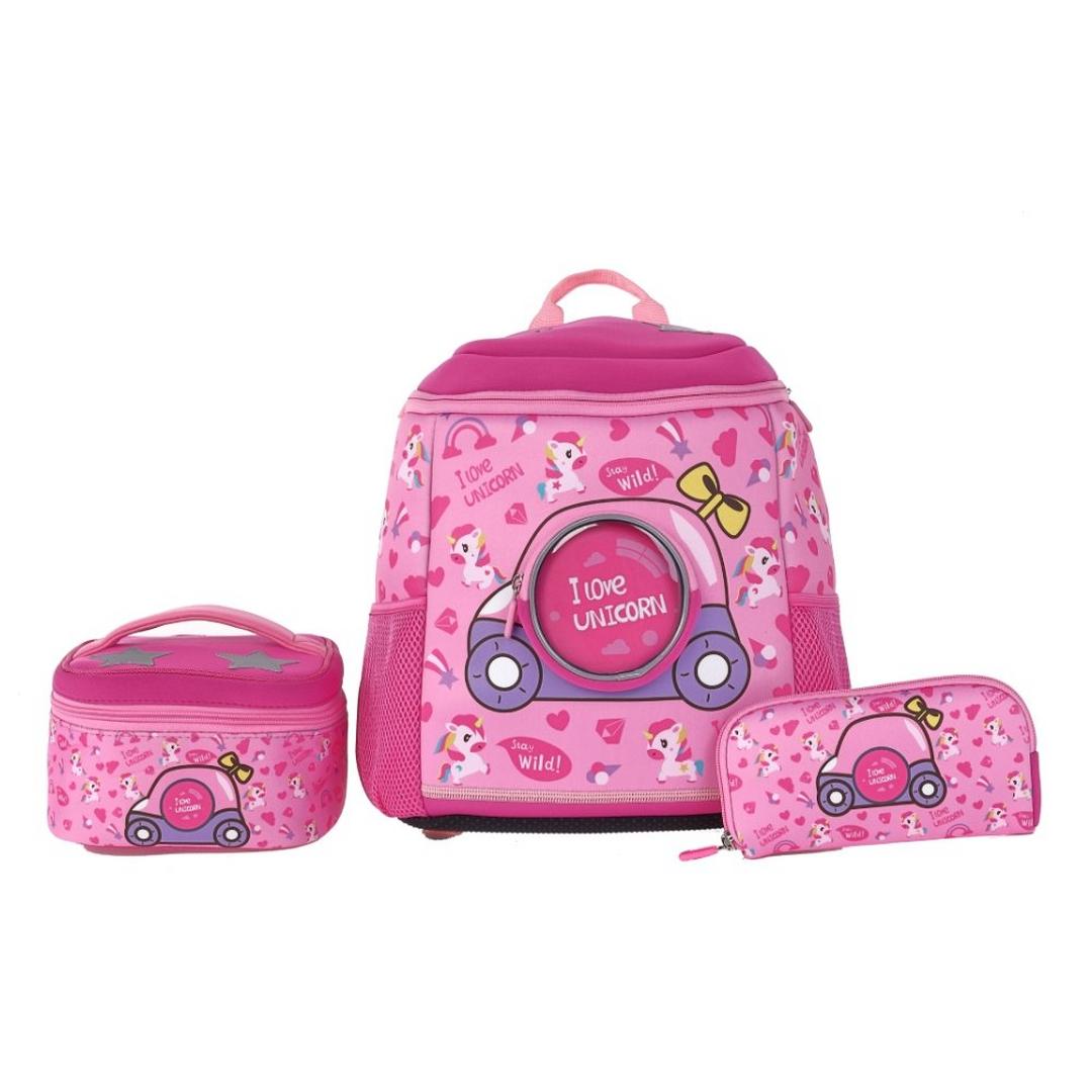 EQ Kids 3in1 Unicorn Large Backpack - Pink