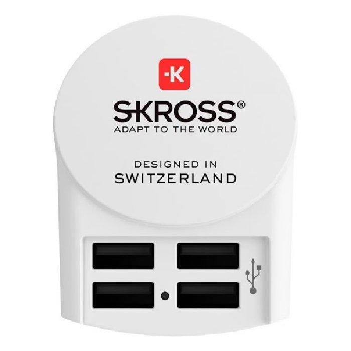 

Skross eu usb charger, 4 type a ports, 1302422 - white