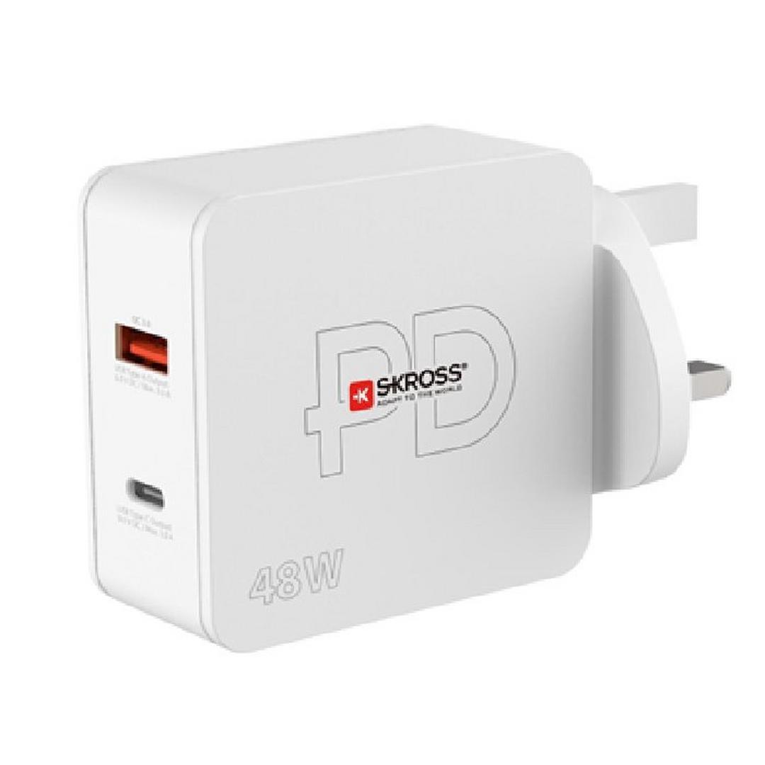 Skross Multipower 2 Pro UK USB Charger, SKCH000248WPDUKCN - White