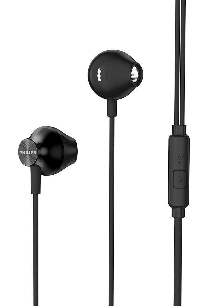 

Philips in-ear wired headphone with microfone - black