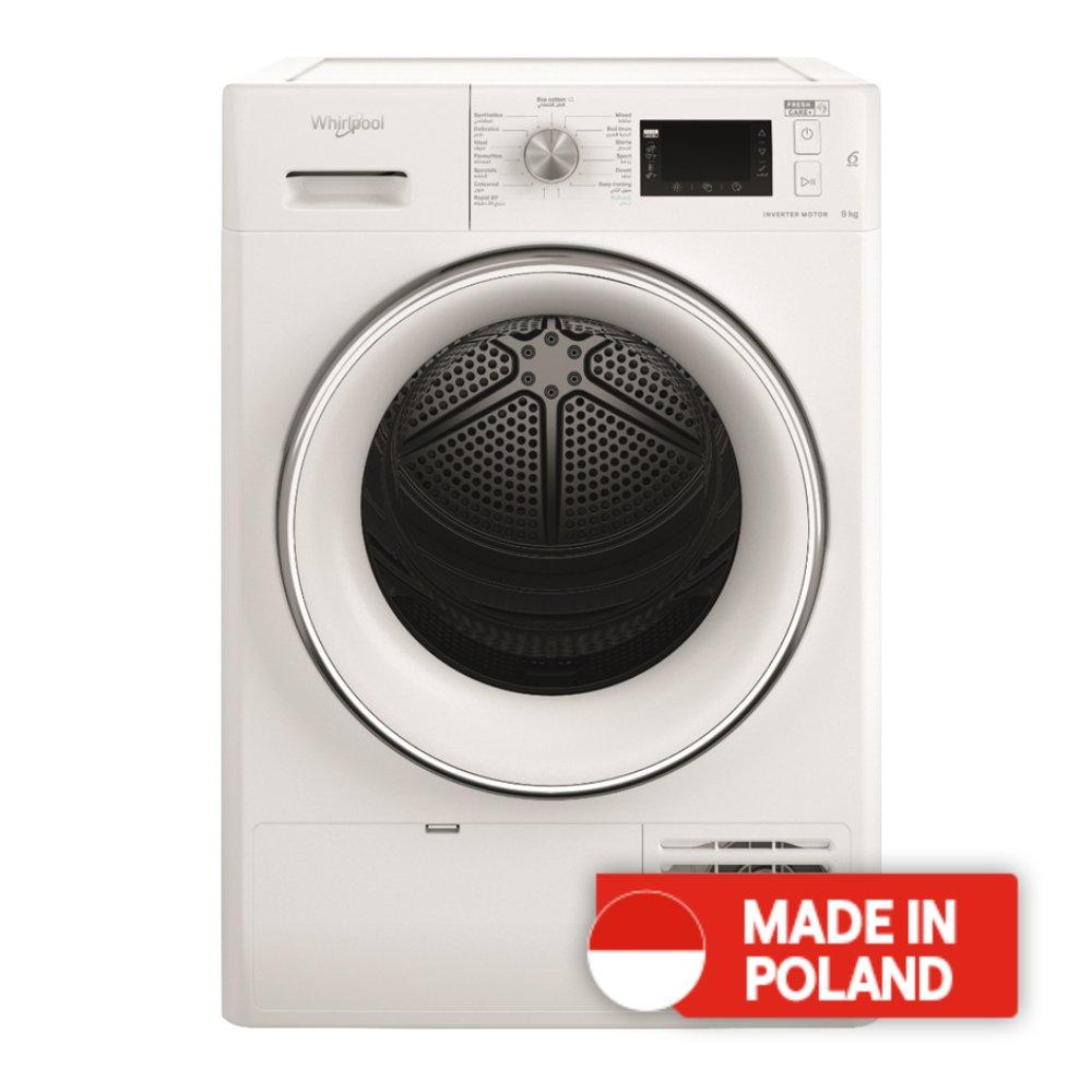 

Whirlpool htp condenser dryer, 9kg, fft d 9x3x gcc - white