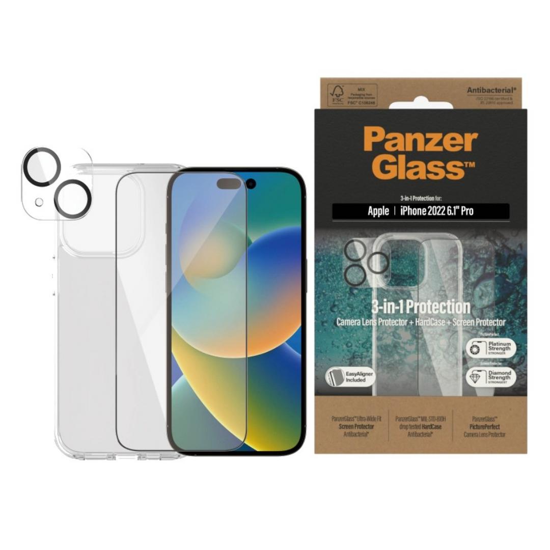 Panzer Bundle 3N1 iPhone 14 Pro 6.1 Inch - Clear