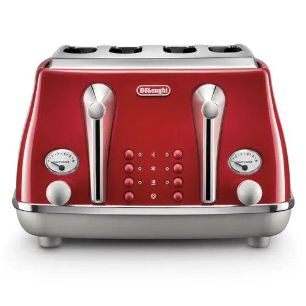 

De'longhi icona capitals 4 slice toaster red