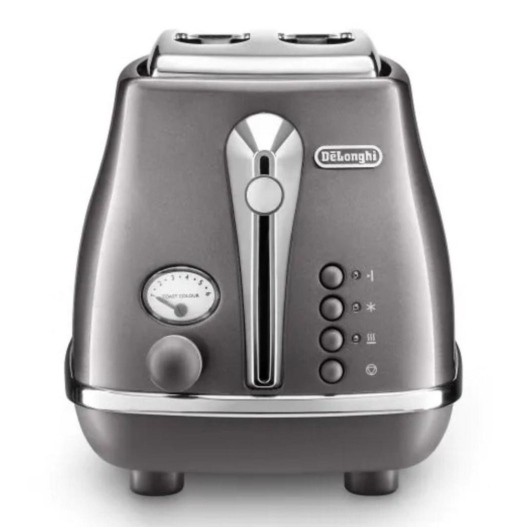 De'Longhi Icona Metallics Toaster 2 Slots Grey