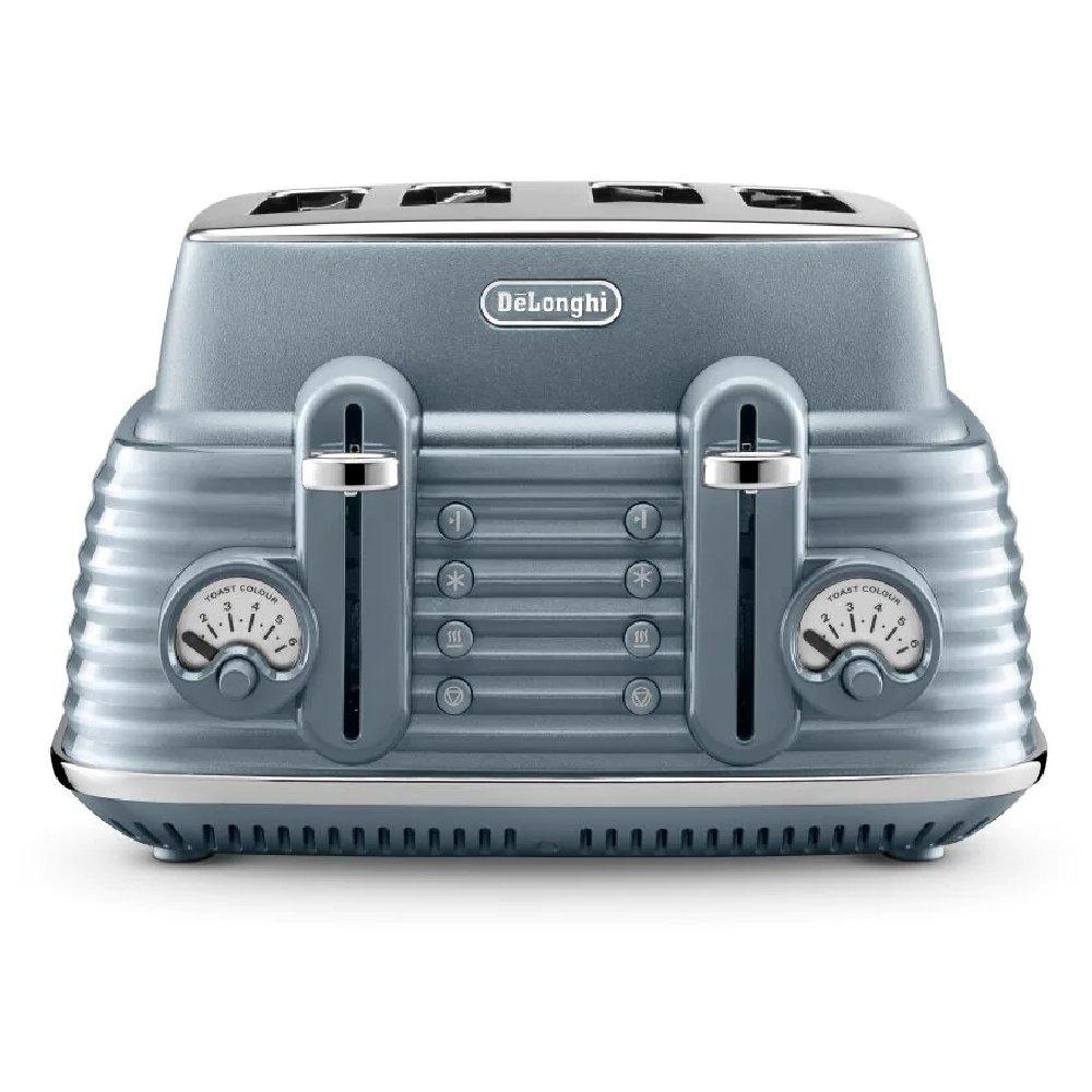 

De'longhi scolpito 4 slice blue toaster 4 slots