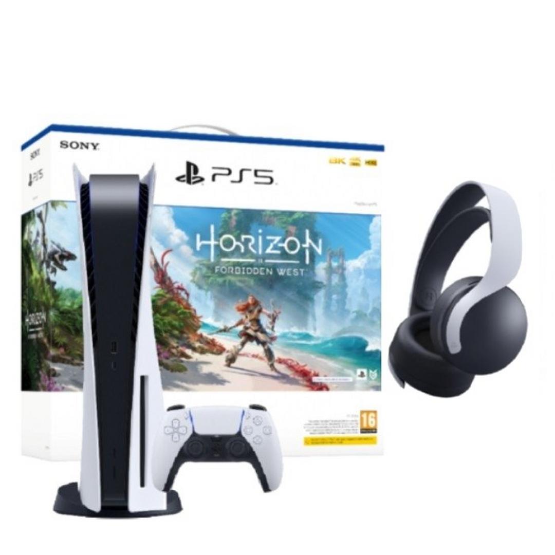 Sony PlayStation 5 Console & Horizon Forbidden West Voucher + Sony PS5 Pulse 3D Wireless Headset