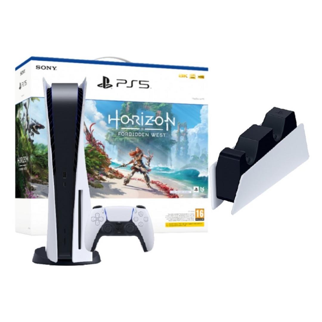 Sony PlayStation 5 Console + Horizon Forbidden West Voucher + Sony PS5 DualSense Charging Station
