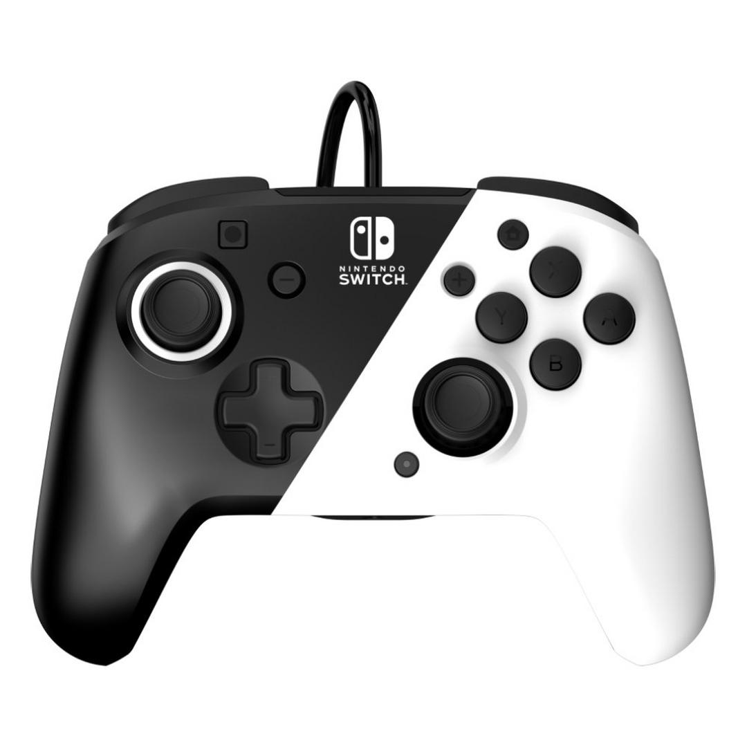 PDP Nintendo Switch Black & White Controller with Deluxe+ Audio