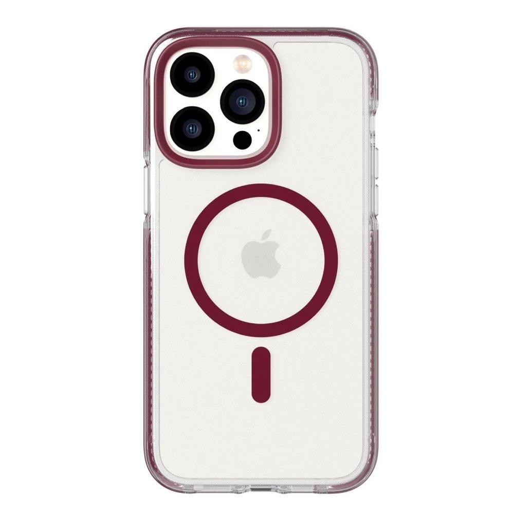 

Tech21 evocrystal w/magsafe case for iphone 14 pro max- burgundy