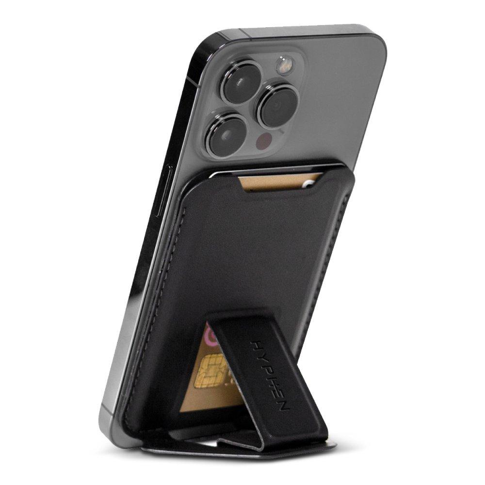 

Hyphen magsafe wallet - card holder with stand | black
