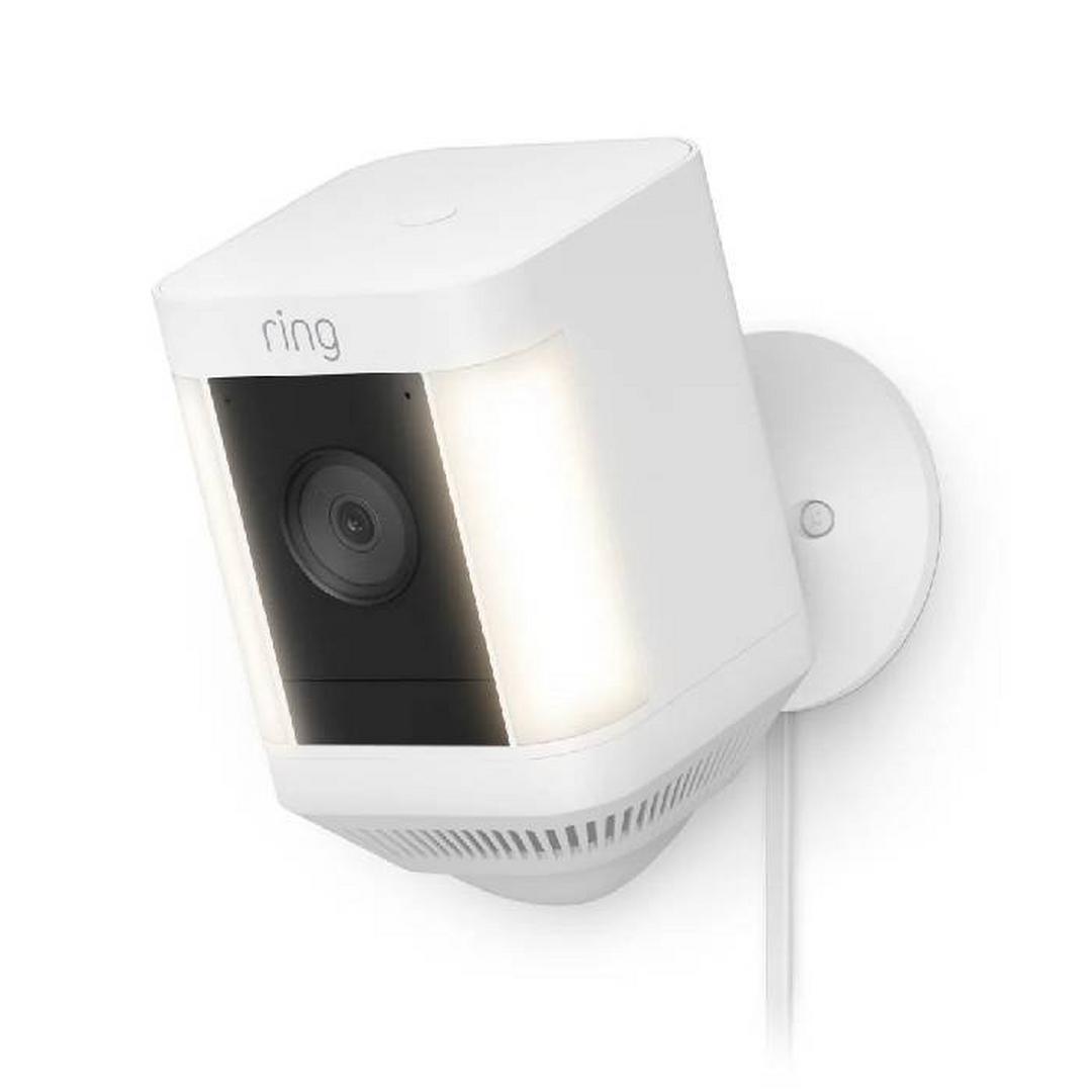 Ring Spotlight Cam Plus Plug In Security Camera, HD Video, 8SH1S2-WME0 - White