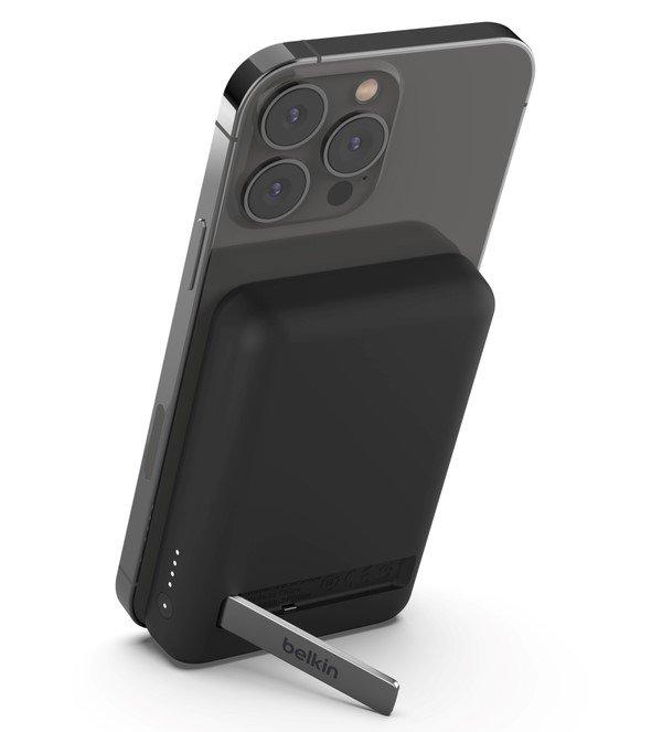 

Belkin magnetic wireless power bank 5000 mah + stand, bpd004btbk - black