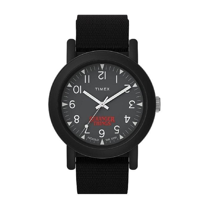 

Timex camper x stranger things watch unisex, analog 40mm, fabric strap, tw2v50800 – black