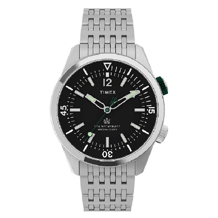 

Timex waterbury dive watch for men, analog 41mm, stainless steel strap, tw2v49700 – silver