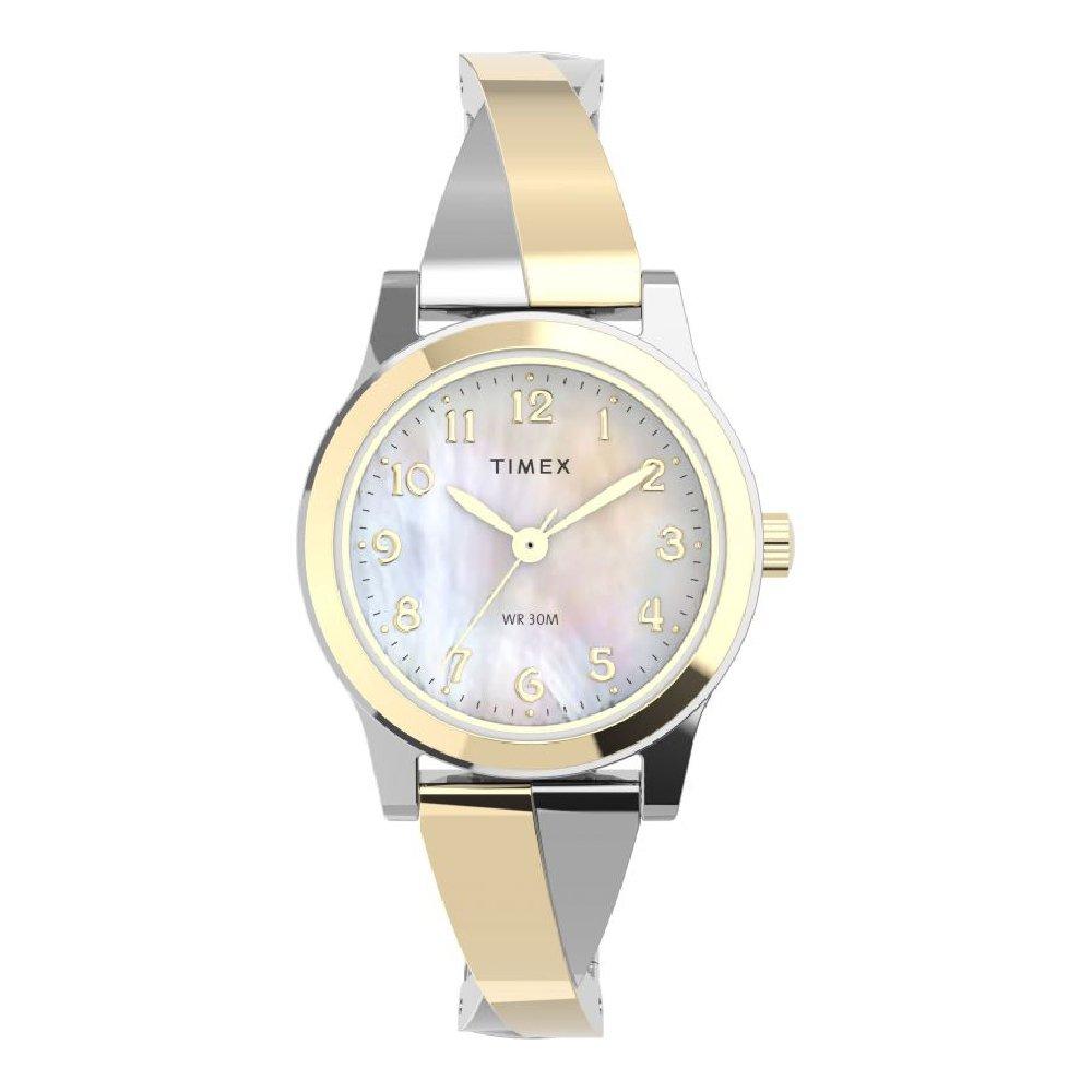

Timex main street watch for women, analog, 25mm, stainless steel strap, tw2v51100- gold...